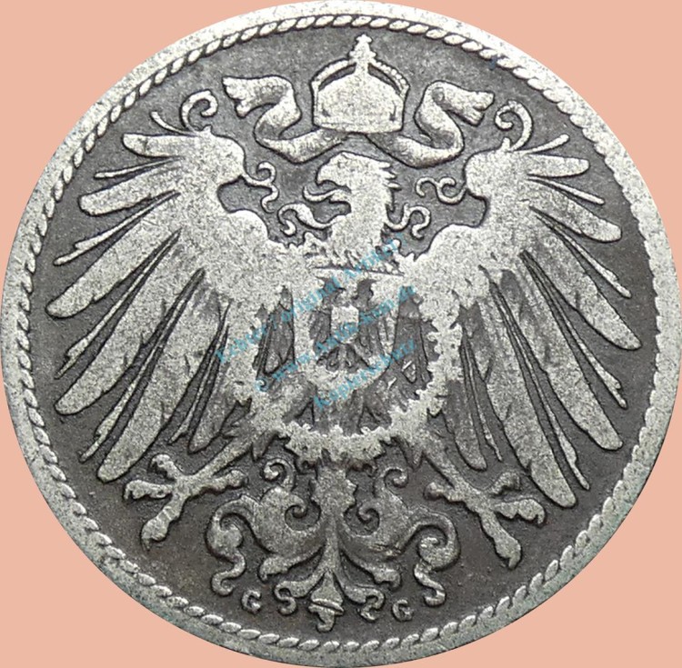 10 Pfennig Münze Deutsches Kaiserreich 1890 G -gr.Adler- s J.13 -0972-