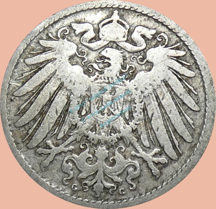 10 Pfennig Münze Deutsches Kaiserreich 1893 G -gr.Adler- s-ss J.13 -0978-
