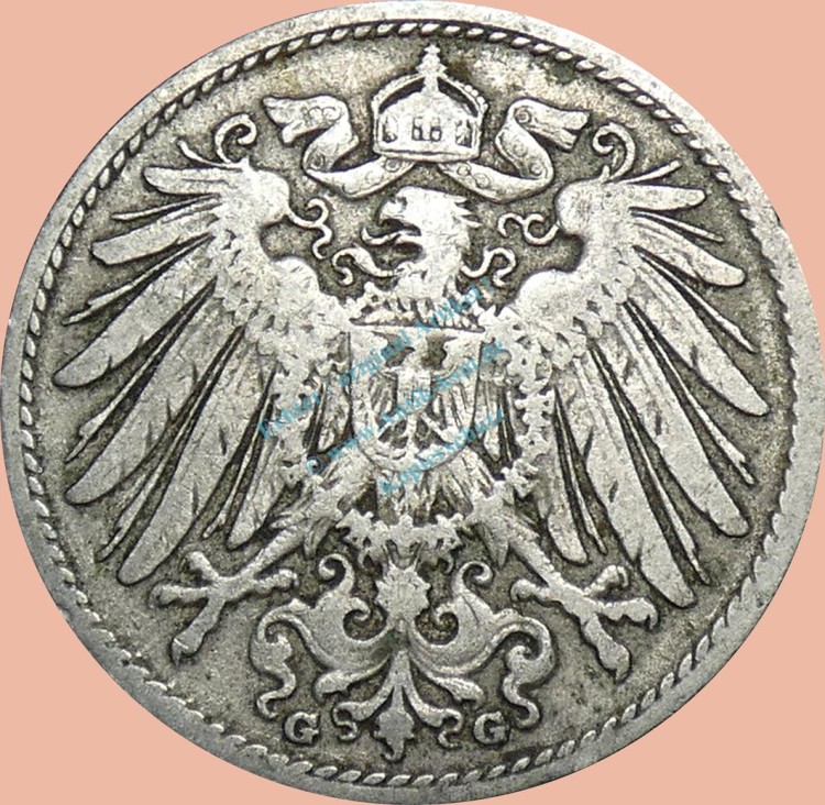 10 Pfennig Münze Deutsches Kaiserreich 1897 G -gr.Adler- s-ss J.13 -0981-