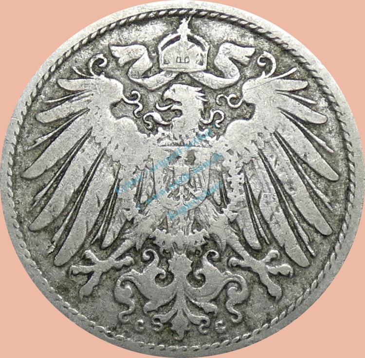 10 Pfennig Münze Deutsches Kaiserreich 1898 G -gr.Adler- s-ss J.13 -0982-