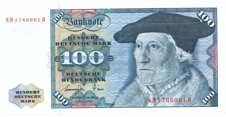 100 D-Mark Schein unc-kfr 1977 BRD-22, Ros.278, P.34.b , Deutsche Bundesbank -1272-