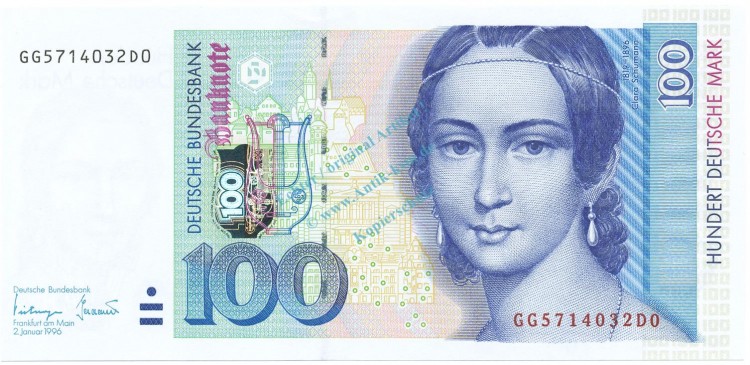 100 D-Mark Schein unc-kfr 1996 BRD-54, Ros.310, P.46 , Deutsche Bundesbank -1269-