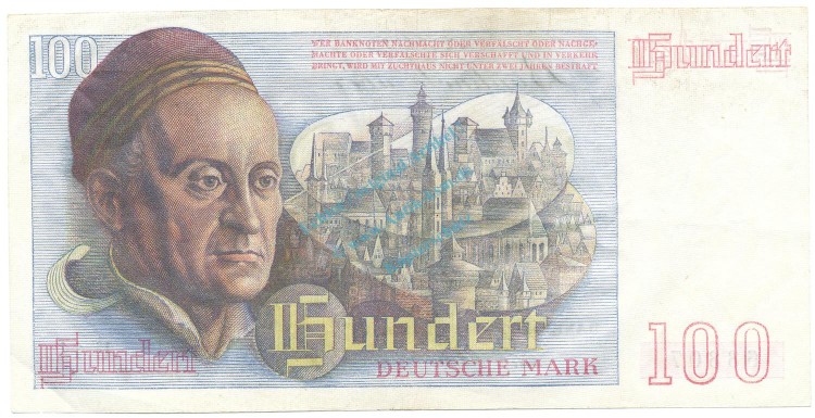 100 Mark Schein L-gbr 1948 BRD-3, Ros.256, P.15.a , Bank deutscher Länder -1289-