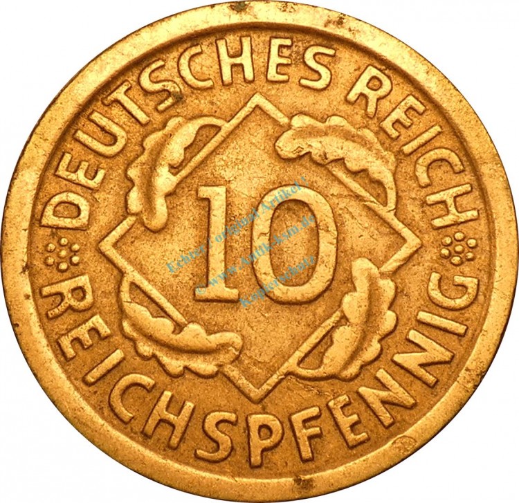 10 Reichspfennig Kursmünze 1934 F -Deutsches Reich- ss , J.317 -0744-