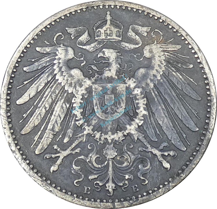 1 Mark Kursmünze -gr. Adler- 1900 E -deutsches Kaiserreich- ss-vz J.17 -0857-