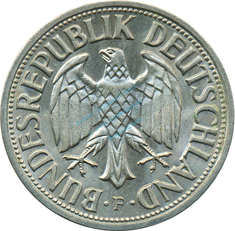 1 Mark Kursmmünze 1950 F -Bundesrepublik Deutschland- ss-vz , J.385 -0700-