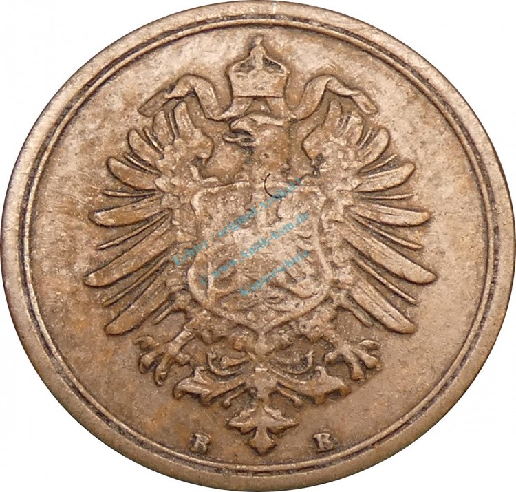 1 Pfennig Kursmünze 1875 B -Deutsches Kaiserreich- s-ss , J.1 -0758-