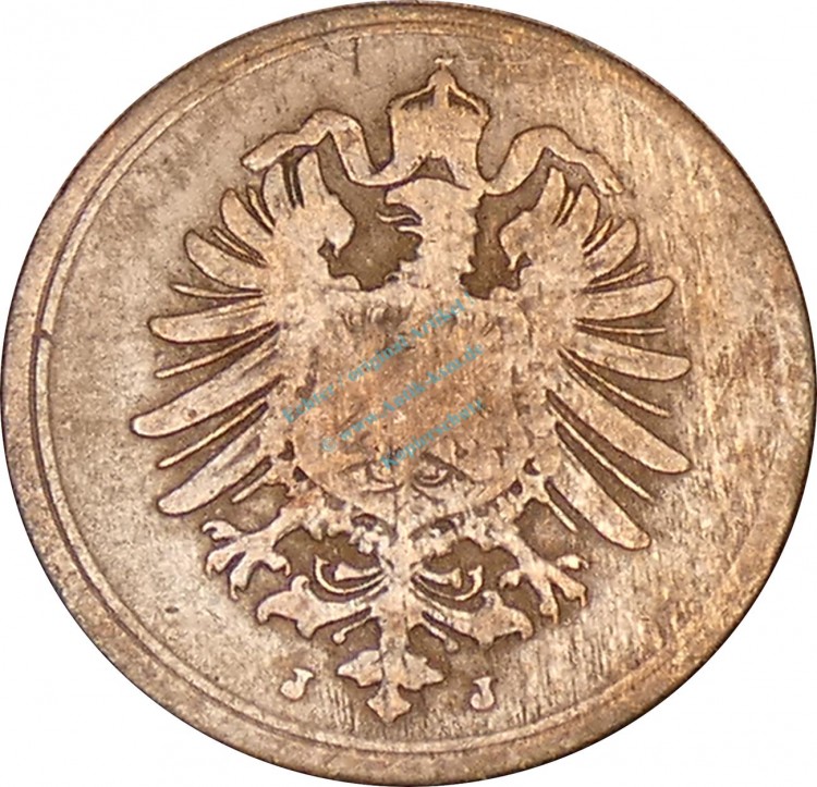 1 Pfennig Kursmünze 1886 J -deutsches Kaiserreich- s-ss , J.1 -0723-