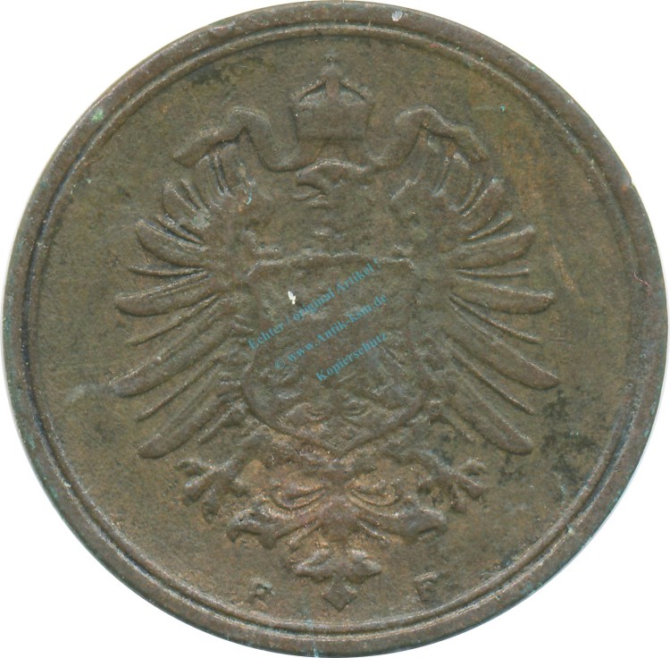 1 Pfennig Kursmünze 1888 F -deutsches Kaiserreich- s-ss , J.1 -0720-