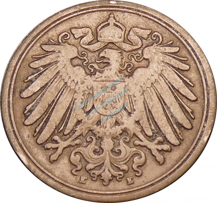 1 Pfennig Kursmünze 1891 E -deutsches Kaiserreich- ss-vz , J.10 -0725-