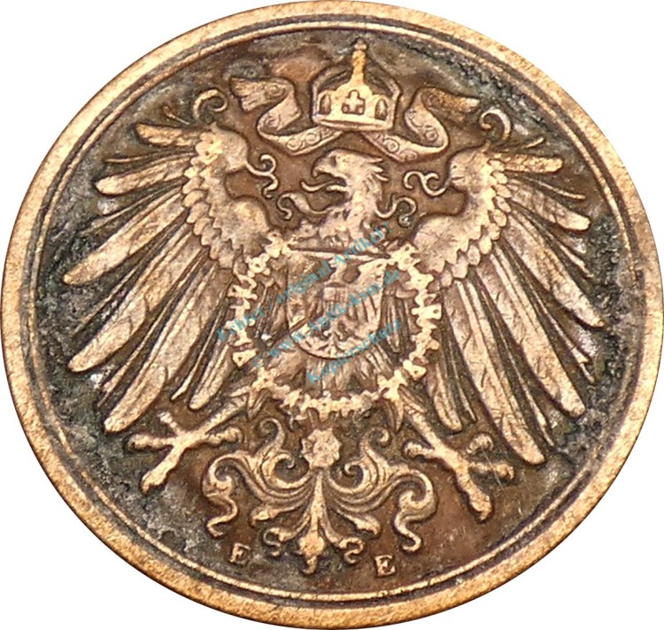 1 Pfennig Kursmünze 1895 E -deutsches Kaiserreich- s-ss , J.10 -0731-