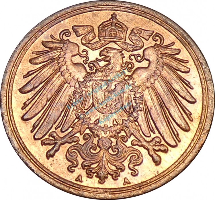 1 Pfennig Kursmünze 1913 A -Deutsches Kaiserreich- ss-vz , J.10 -0763-