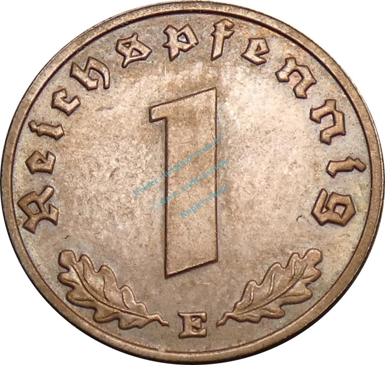 1 Pfennig Kursmünze 1936 E -deutsches Reich- ss-vz , J.361 -0728-