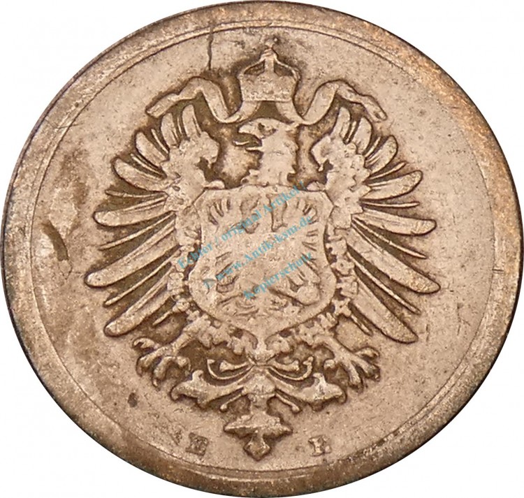 1 Reichspfennig Kursmünze 1886 E -Deutsches Kaiserreich- s-ss , J.1 -0782-