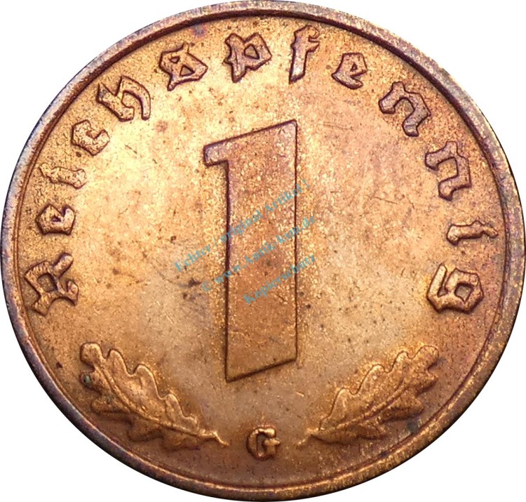 1 Reichspfennig Kursmünze 1937 G -Deutsches Reich- ss-vz , J.361 -0769-
