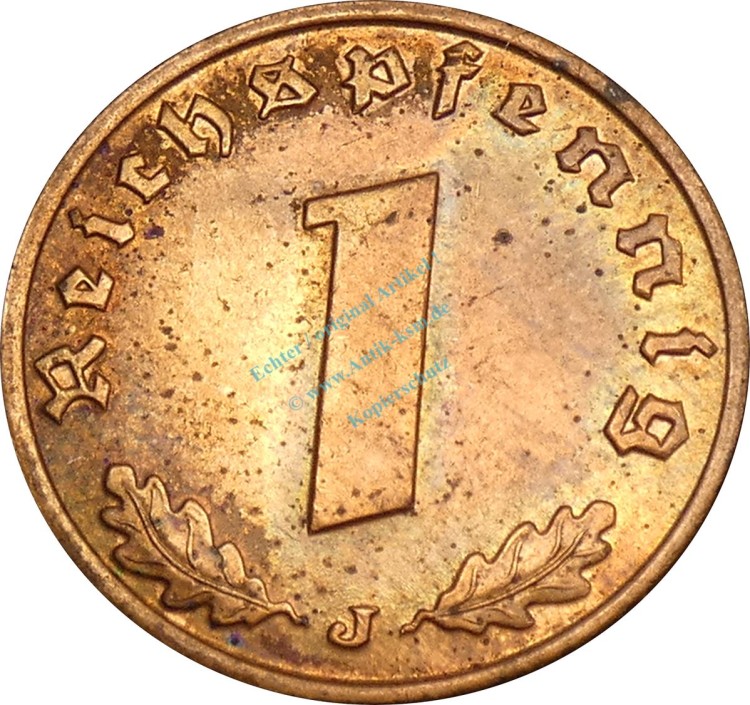 1 Reichspfennig Kursmünze 1938 J -Deutsches Reich- ss-vz , J.361 -0767-