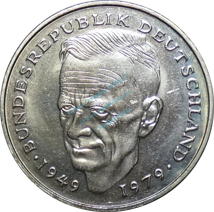 2 Mark Kursmmünze 1982 D -BRD Kurt Schuhmacher- ss-vz , J.424 -0678-