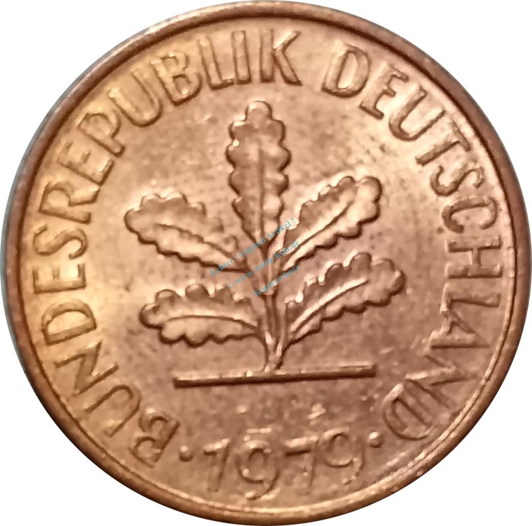 2 Pfennig Kursmmünze 1979 G -Bundesrepublik Deutschland- ss-vz , J.381 -0673-