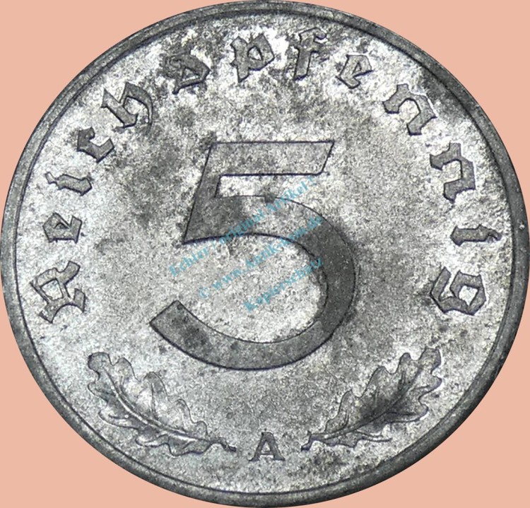 5 Pfennig Münze -Deutsches Reich- 1948 A -Ohne HK- s-ss J.374 -0962-