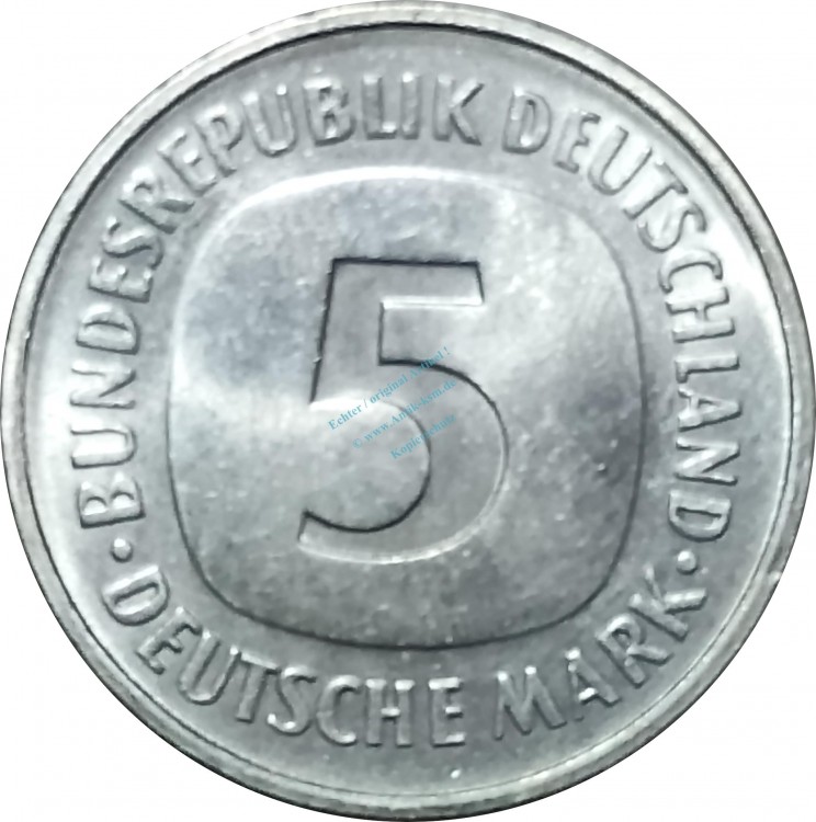 5 Mark Kursmmünze 1980 D -Bundesrepublik Deutschland- ss-vz , J.415 -0669-