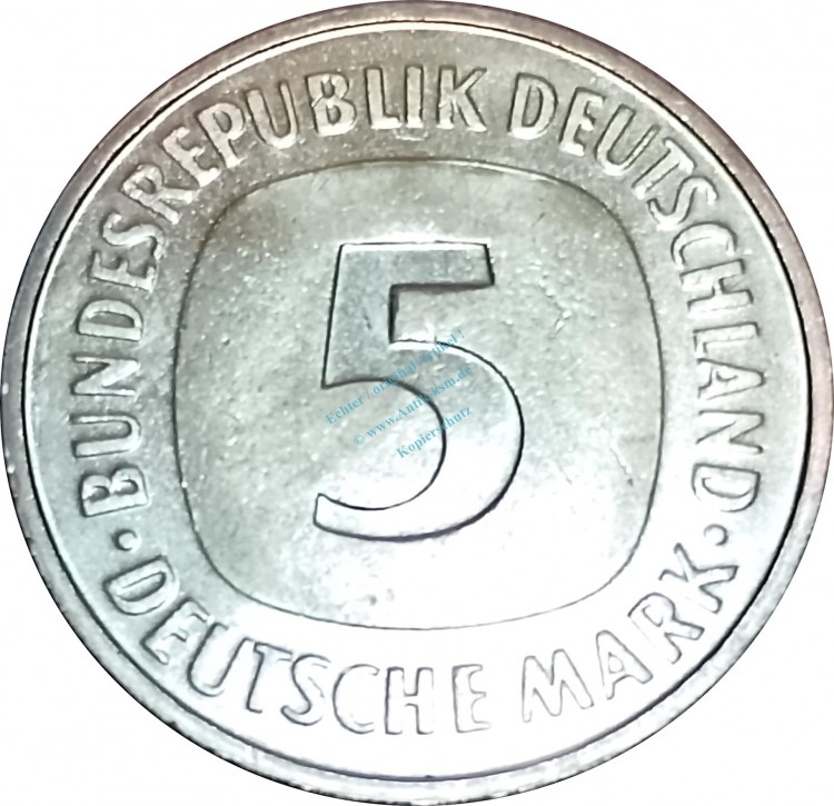 5 Mark Kursmmünze 1991 A -Bundesrepublik Deutschland- ss-vz , J.415 -0665-