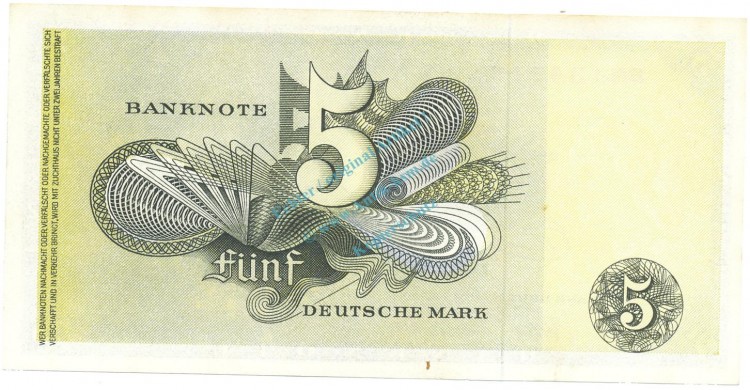 5 Mark Schein unc-kfr 1948 BRD-1, Ros.252, P.13 , Bank deutscher Länder -1286-