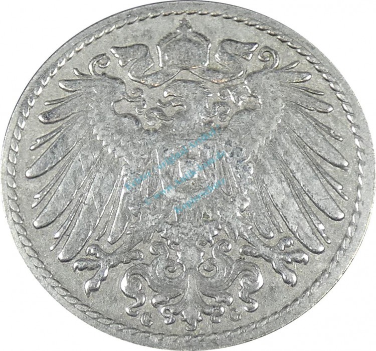 5 Pfennig Kursmünze -gr. Adler- 1894 G -deutsches Kaiserreich- ss-vz J.12 -0874-