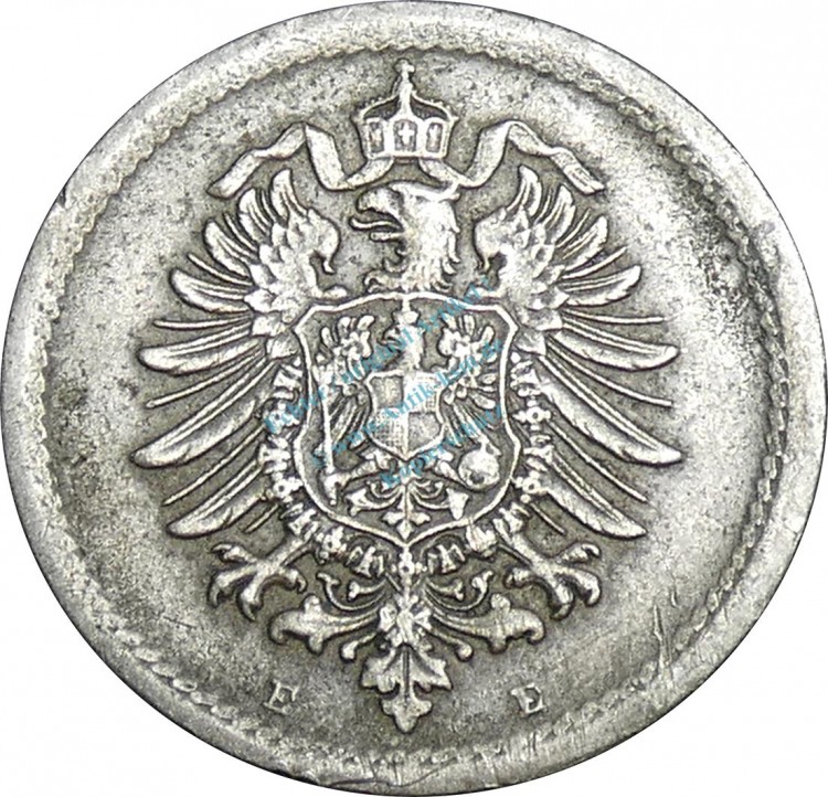 5 Pfennig Kursmünze -kl. Adler- 1874 E -deutsches Kaiserreich- s J.3 -0824-