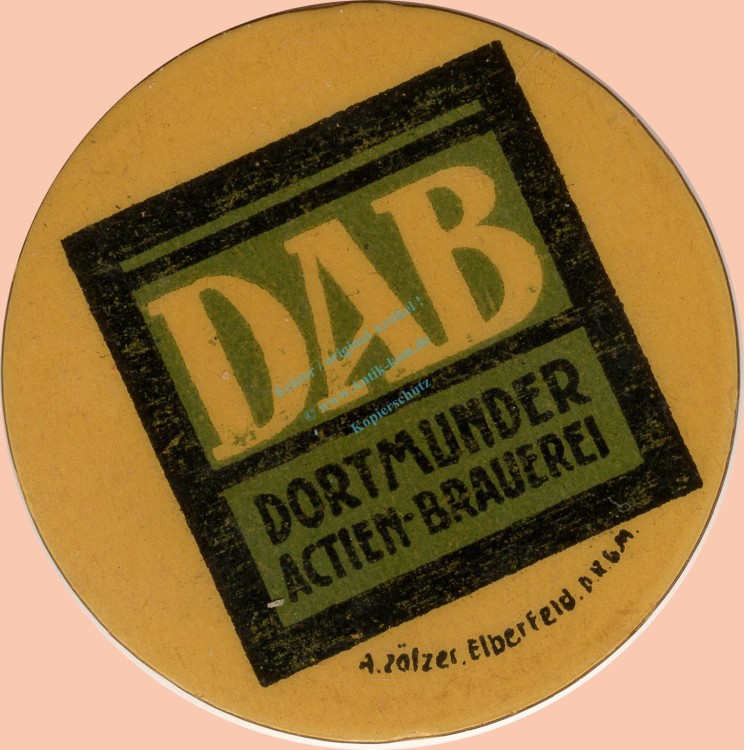 Dortmund , Kapselgeld 10 Pfennig unc-kfr. -DAB Brauerei- NRW o.D. -0095-