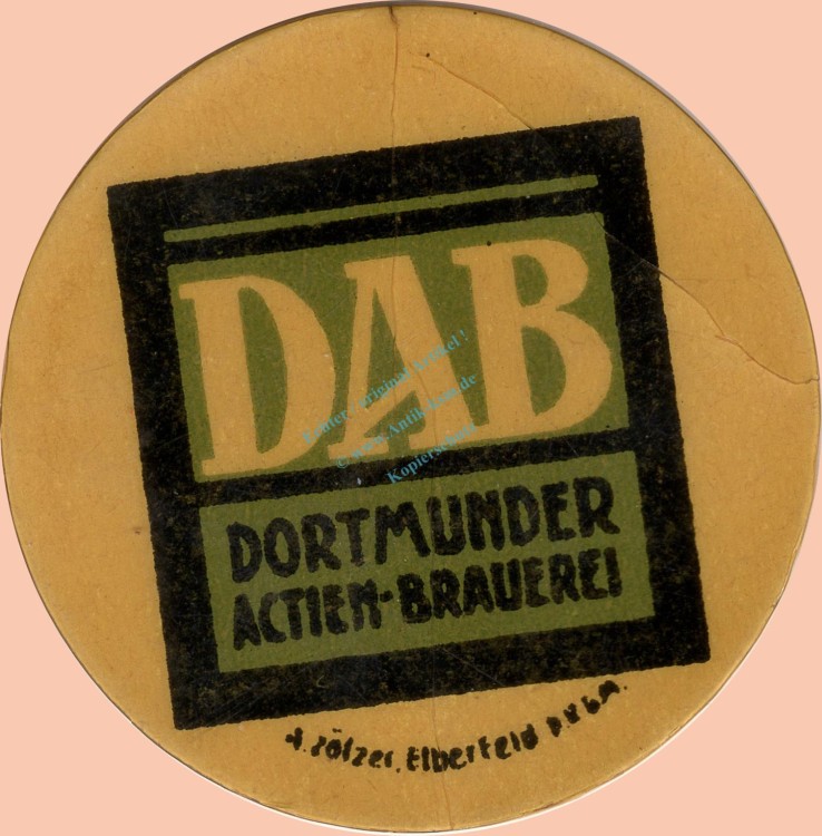 Dortmund , Kapselgeld 50 Pfennig unc-kfr. -DAB Brauerei- NRW o.D. -0096-