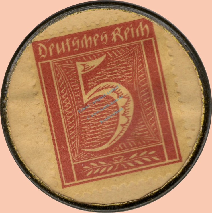 Duisburg , Kapselgeld 5 Pfennig unc-kfr. -Bürgerl. Brauhaus- NRW o.D. -0094-