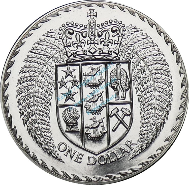 Neuseeland , 1 Dollar Münze 1979 -Elizabeth II- KM.38.1 vz-stgl -0268-