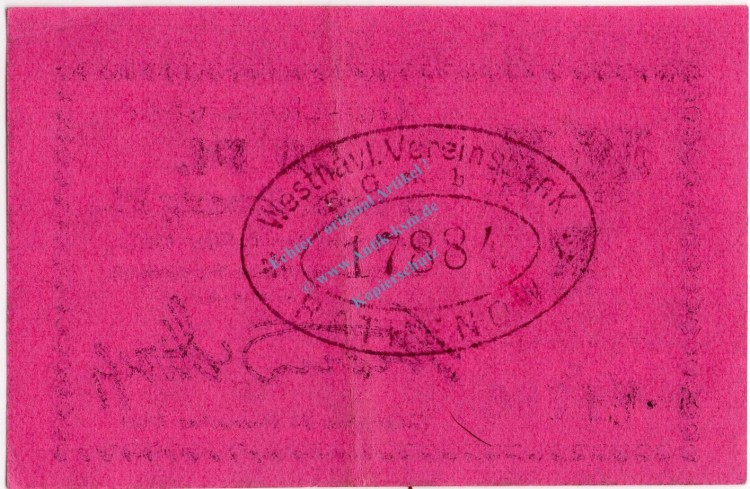 Rathenow , Notgeld 20 Pfennig Schein F-kfr. Ti.5915.15.19 BBG 1917 Verkehrsausgabe -4329-
