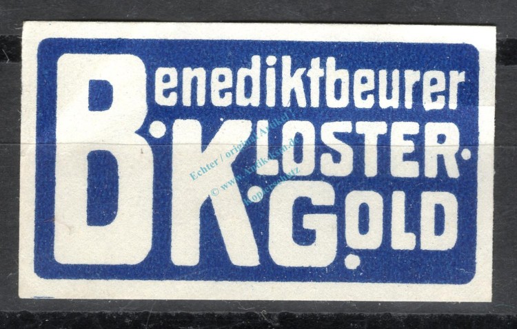 Reklamemarke Benediktbeuern -Benediktbeurer Kloster-Gold- unc-kfr. -0243-
