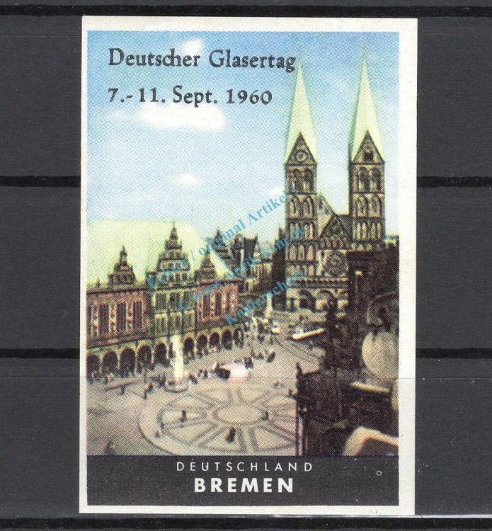 Reklamemarke Bremen 1960 -Deutschen Glasertag- unc-kfr. -0143-