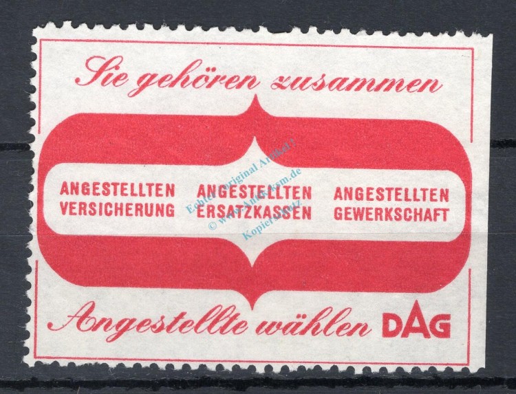 Reklamemarke DAG -Angestellte wählen DAG- unc-kfr. -0139-