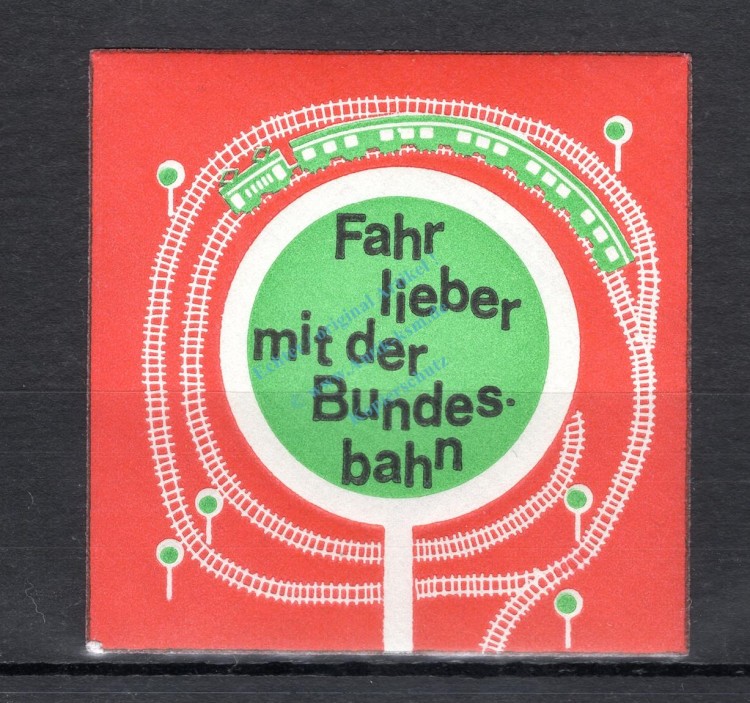 Reklamemarke DB -Fahr lieber mit der Bundesbahn- unc-kfr. -0141-