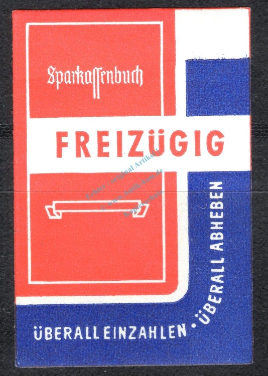 Reklamemarke DDR -Sparkassenbuch Freizügig- unc-kfr. -0165-