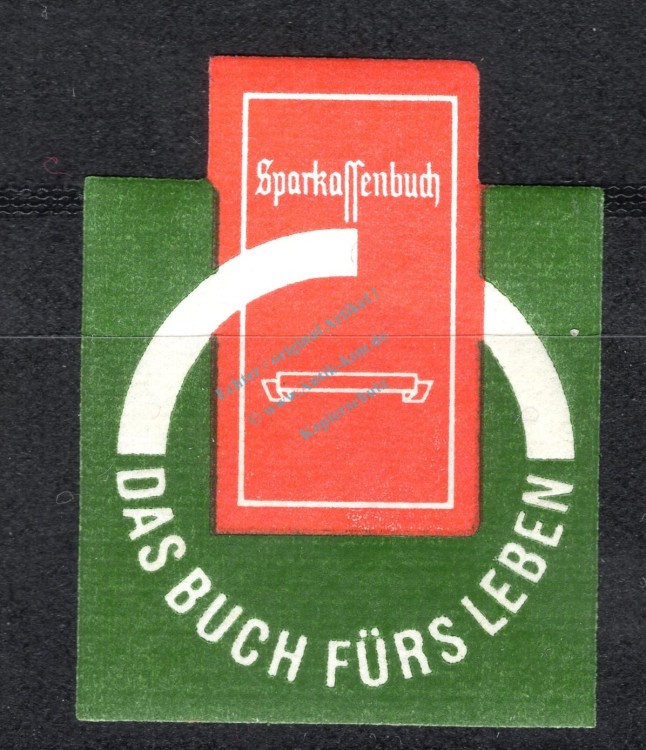 Reklamemarke DDR -Sparkassenbuch das Buch fürs Leben- unc-kfr. -0166-