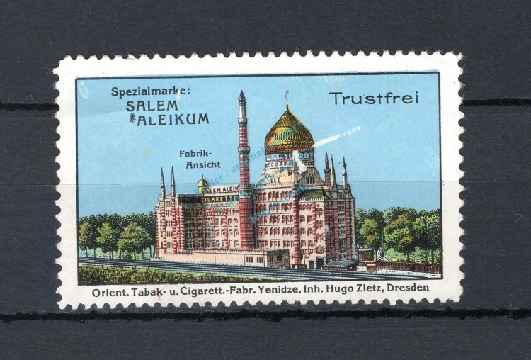 Reklamemarke Dresden -Tabak- und Cigarettenfabrik Yenidze- unc-kfr. -0133-