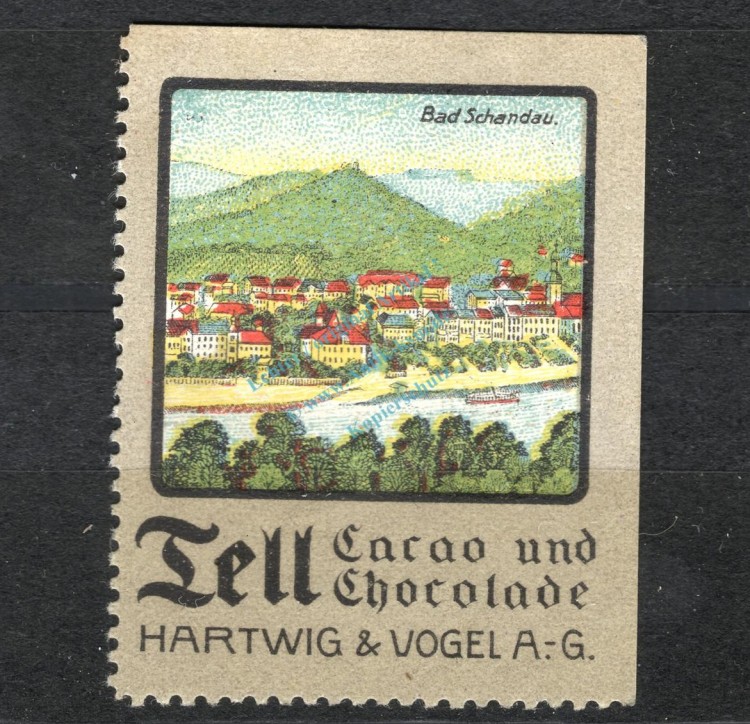 Reklamemarke Dresden -Tell Cacao und Chocolade- unc-kfr. -0189-