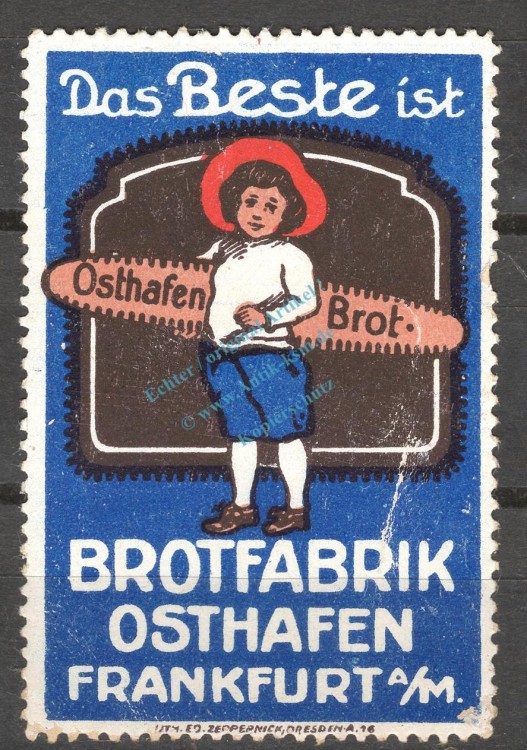 Reklamemarke Frankfurt -Brotfabrik Osthafen, Rotkäppchen- unc-kfr. -0251-