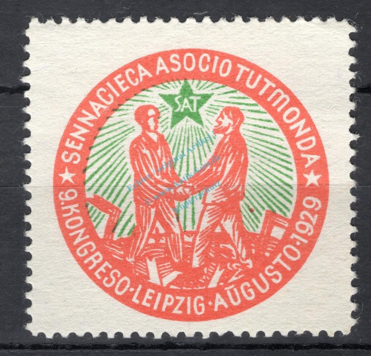 Reklamemarke Leipzig 1929 -9. Esperanto-Kongress in Leipzig- unc-kfr. -0155-