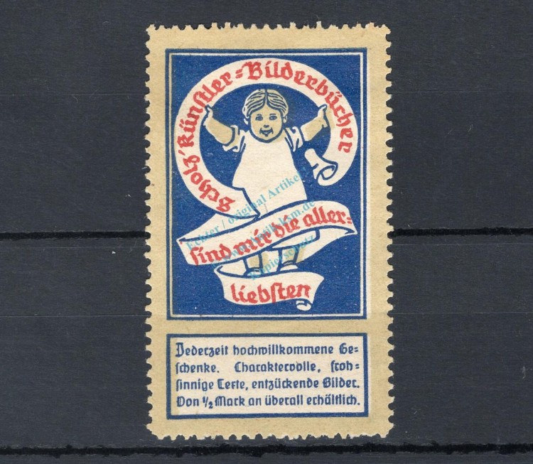 Reklamemarke Mainz -Scholz Künstler Bilderbücher- unc-kfr. -0134-