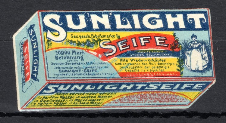 Reklamemarke Mannheim 1903 -Seifenfabrik Sunlight Seife- unc-kfr. -0154-