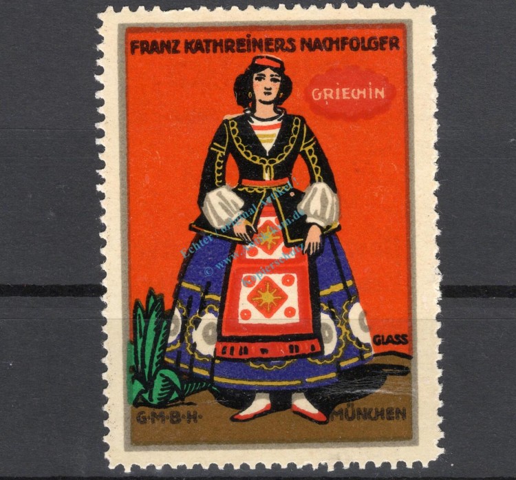 Reklamemarke München -Fa. Franz Kathreiner, Griechin- unc-kfr. -0147-