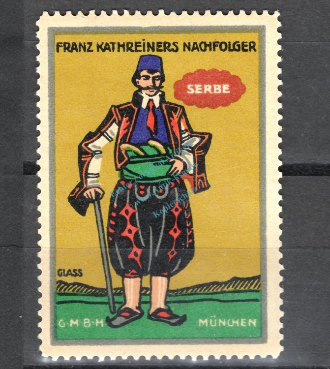 Reklamemarke München -Franz Kathreiner G.m.b.H. Serbe- unc-kfr. -0181-