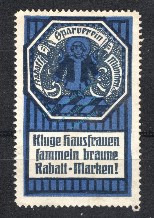Reklamemarke München -Rabatt Sparverein München blau- unc-kfr. -0221-