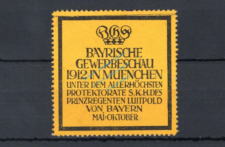 Reklamemarke München 1912 -Bayrische Gewerbeschau- unc-kfr. -0131-