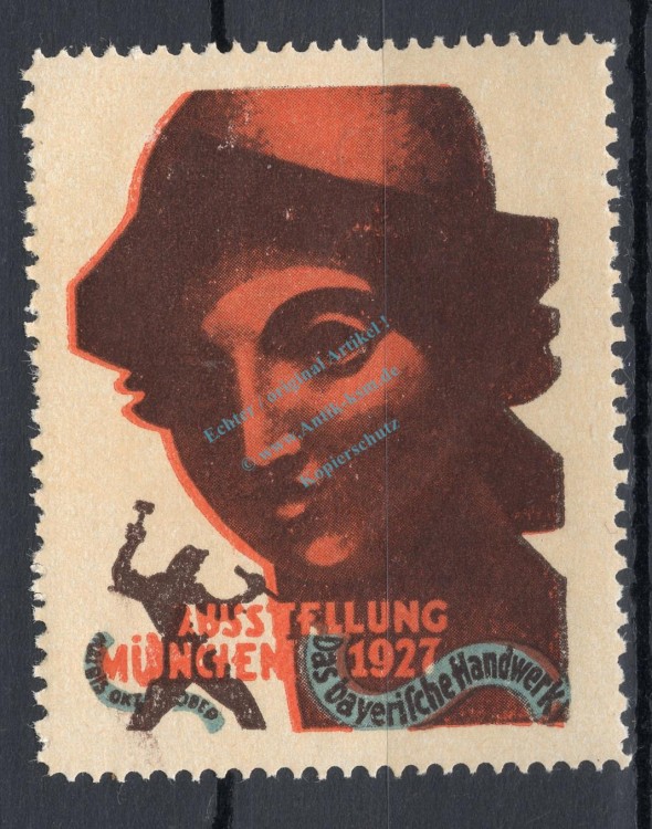 Reklamemarke München 1927 -Das bayerische Handwerk- unc-kfr. -0149-